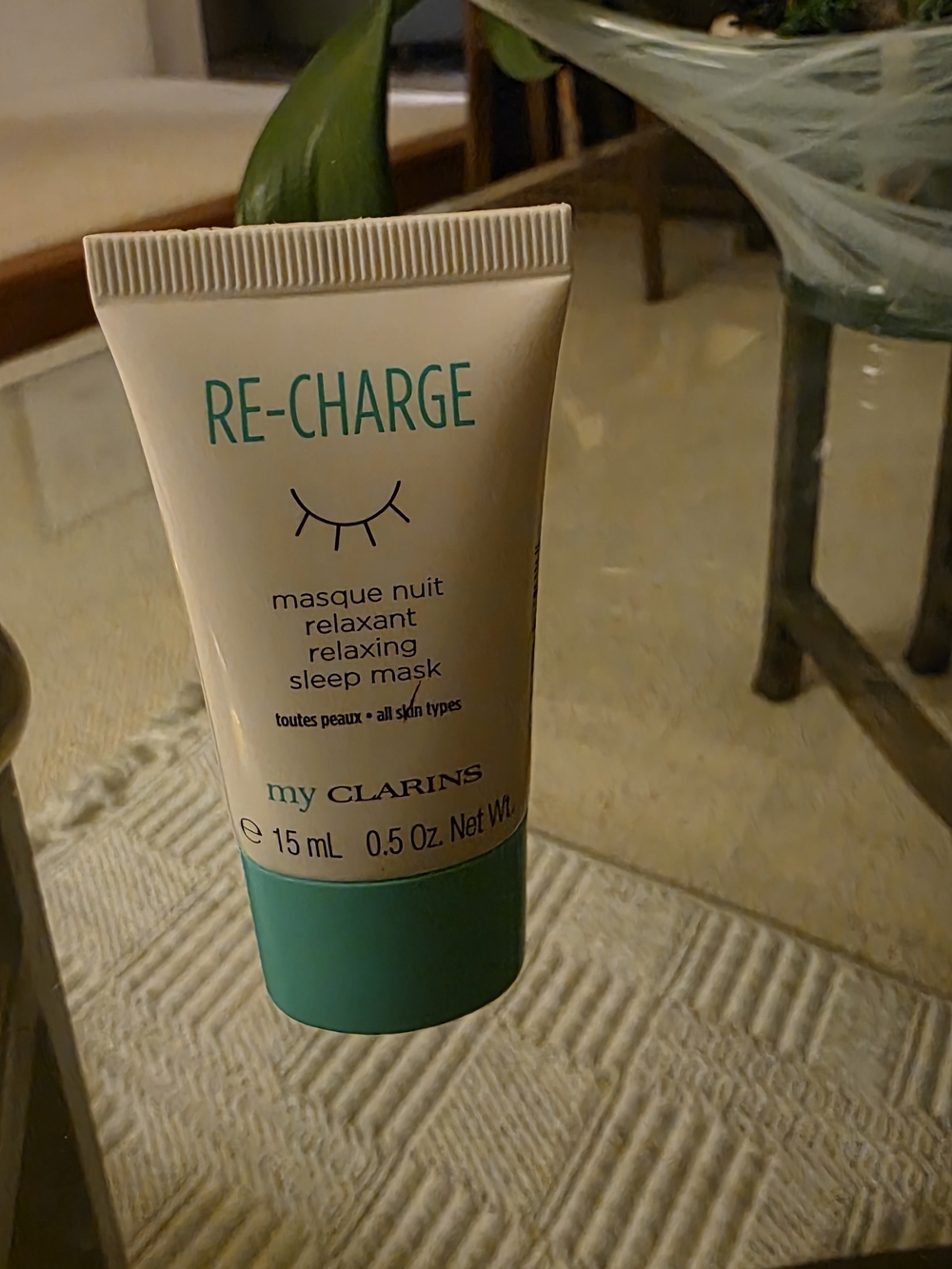 Clarins RE-CHARGE Relaxing Sleep Mask — Travel Size